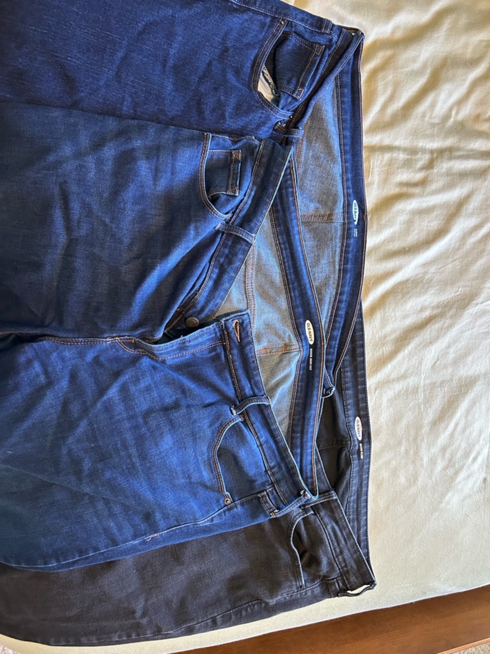 Old navy Women's Boot Cut Jeans in Dark Blue, black - 3 pairs